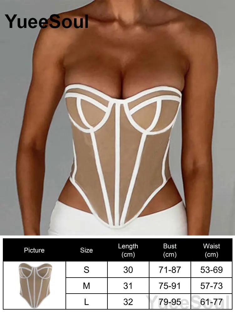 Strapless Corset Bustier Top