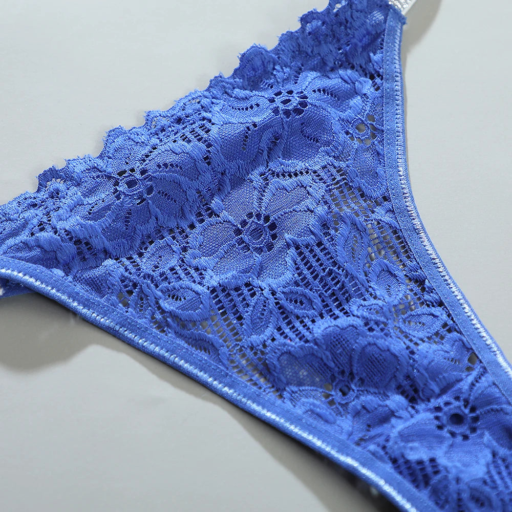 Women Floral Hollow Out Lace Panty Women's Sexy Lace Panties Low-Waist Briefs Sexy Perspective Intimate Female Underpants