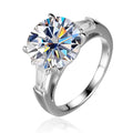 Round 5 Carat Moissanite Diamond Ring