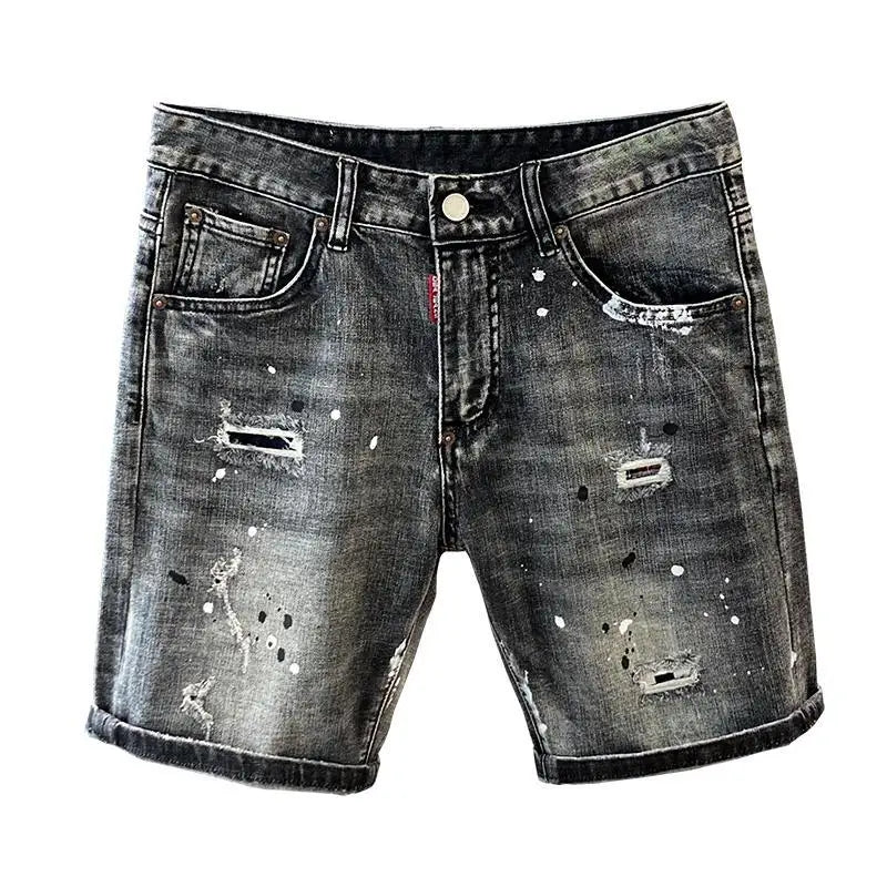 Distressed Denim Shorts
