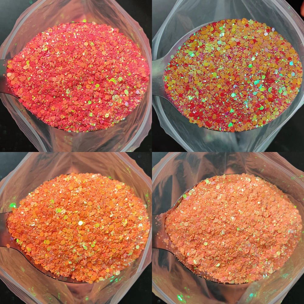 1KG Wholesale Mixed Size Holographic Nails Sequins Manicure Glitter Flakes Paillettes Nail Art Decorations Body/Face Glitter