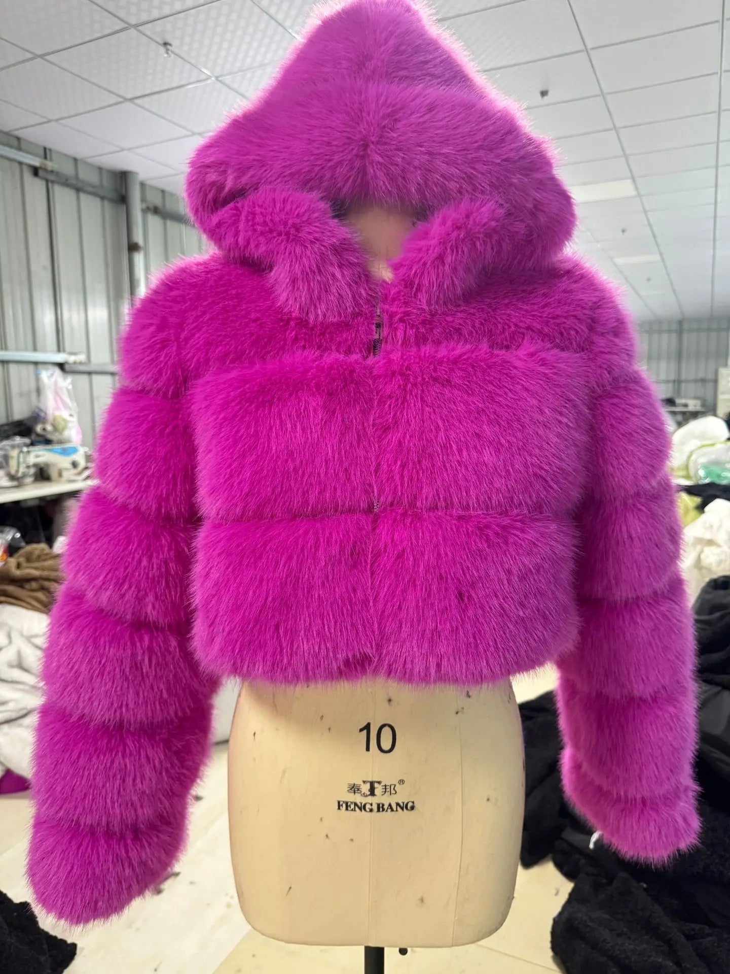 Women Faux Fox Fur Coats Short Work Fur Jackets Spliced Hooded Long Sleeves Thick Warm Fur Loose Y2k Casual 2025 Autumn Winter