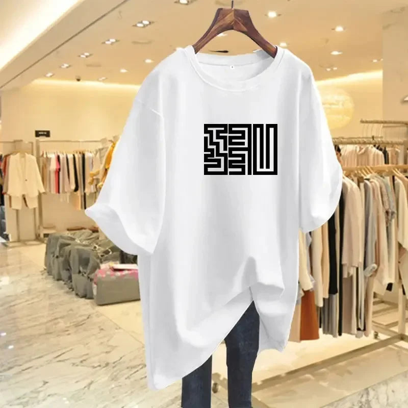 Geometric Square Logo Graphic Tee