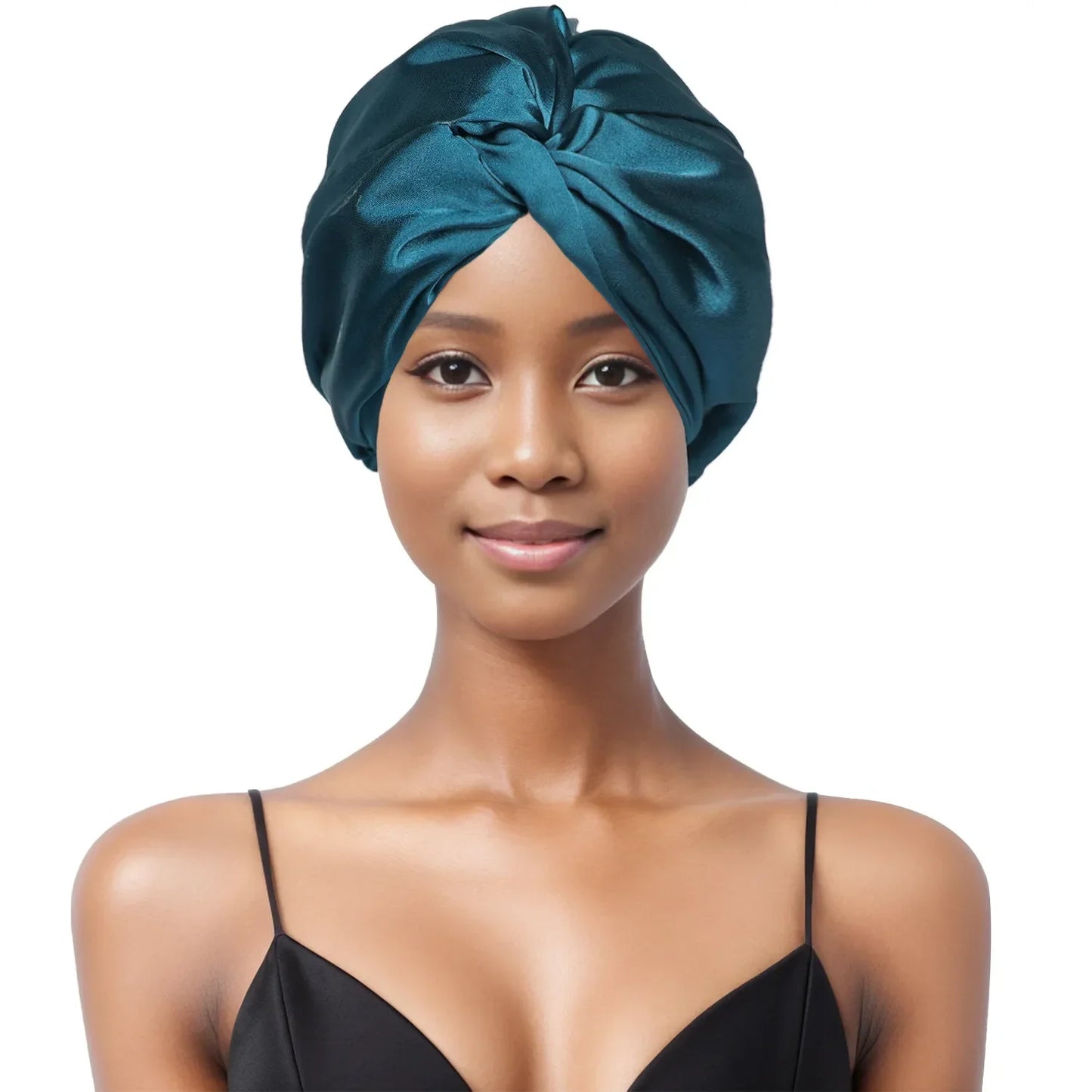 Double Layer Satin Turban Bonnet