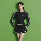 Conservative Slimming Long Sleeve Swimsuit