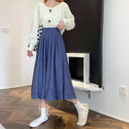High Waisted Long Skirt