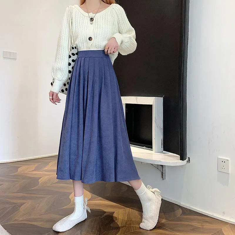 High Waisted Long Skirt