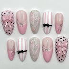 24pcs Sweet Pink Press On Nails