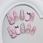 24pcs Sweet Pink Press On Nails