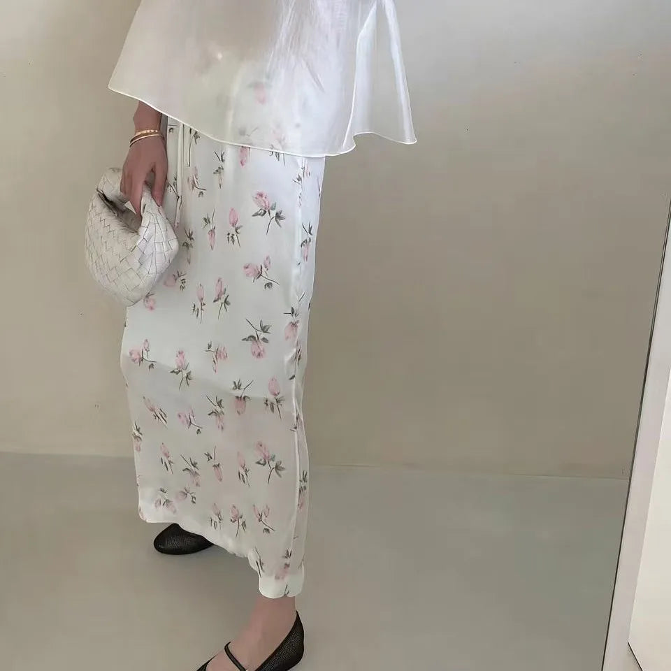 Floral Print Half Skirt