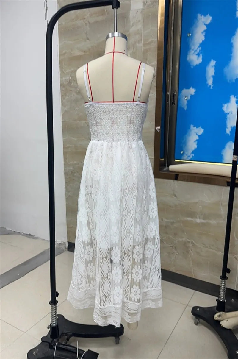 Lace Boho Style Long Dress
