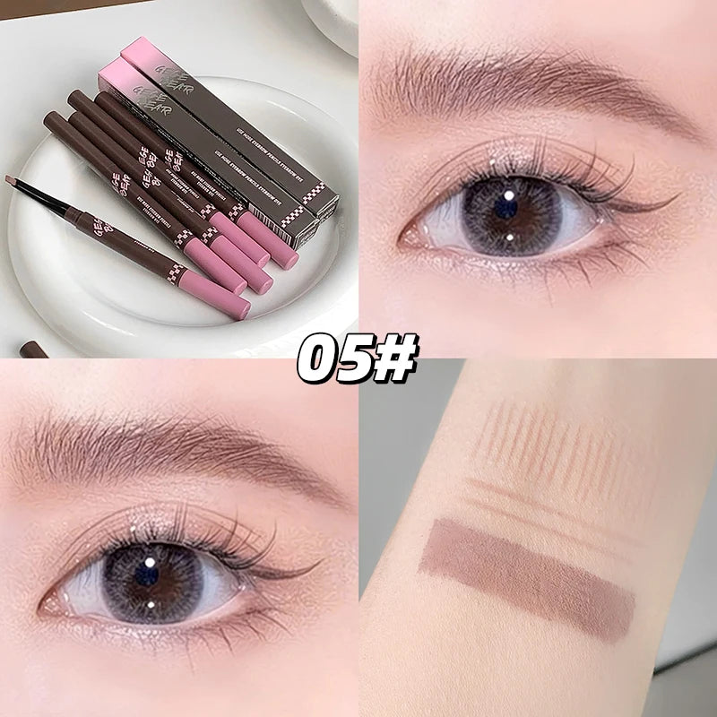 2-in-1 Dual-Ended Eyebrow Pencil & Tinting Mascara - Waterproof, Long-Lasting, Smudge-Proof, Natural Finish Eyebrow Makeup