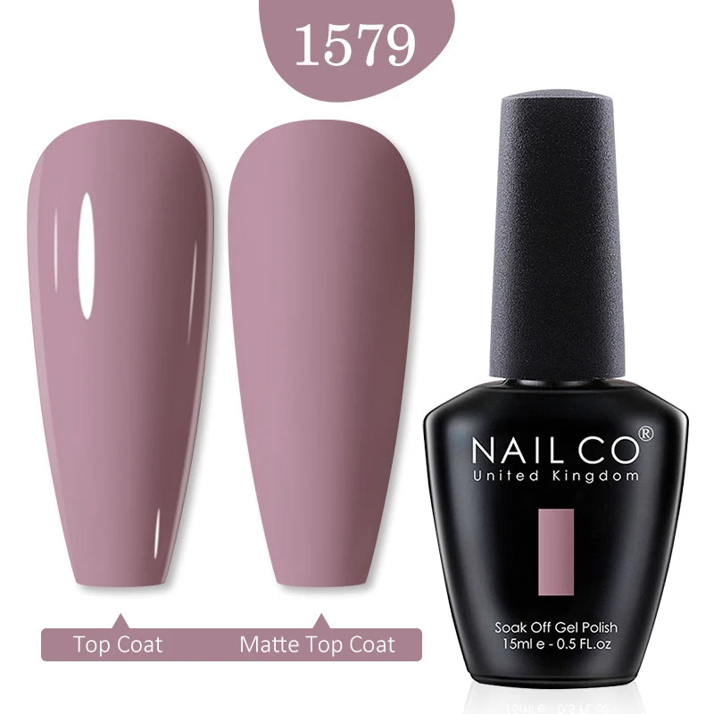 NAILCO 15ml Nail Gel Polish Winter Nude Colors Hybrid Gel Varnish Manicure UV Gel Nail Polish Primer Top Base Coat LED Nails Art