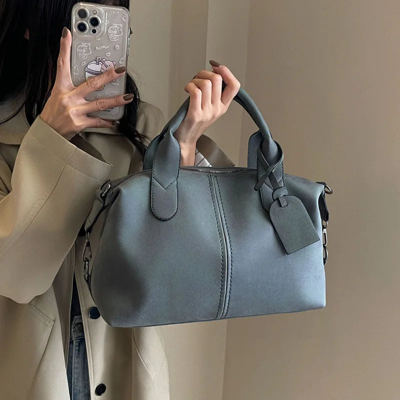 Classic Pebble-Grain Satchel