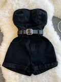 Loose Casual Denim Romper