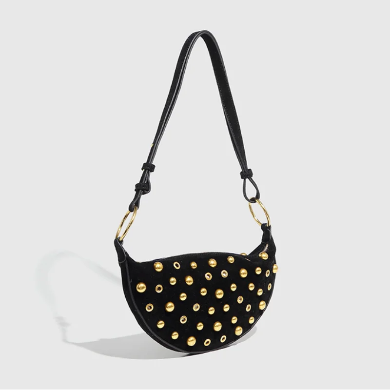 Rivet Crescent Bag Shoulder Bag