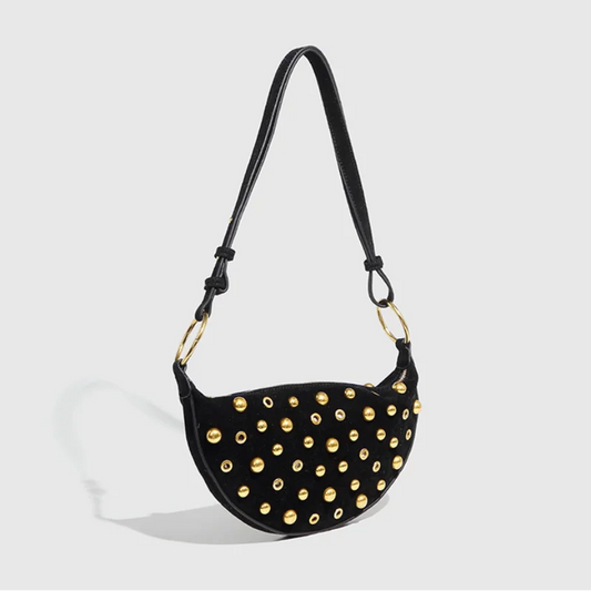 Rivet Crescent Bag Shoulder Bag