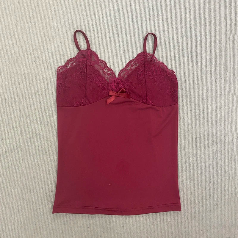Low Cut Lace V-Neck Camisole