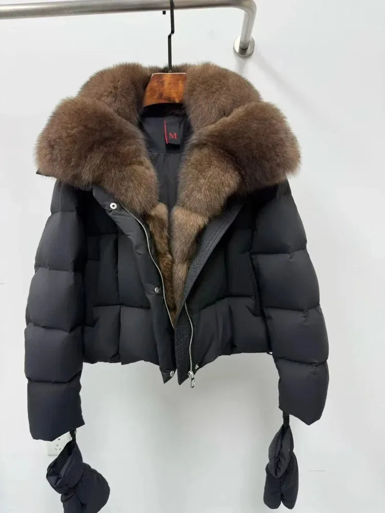 OFTBUY Puffer Down Coat With Gloves