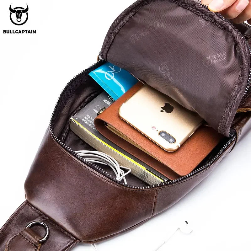 Genuine Leather Casual Crossbody Bag