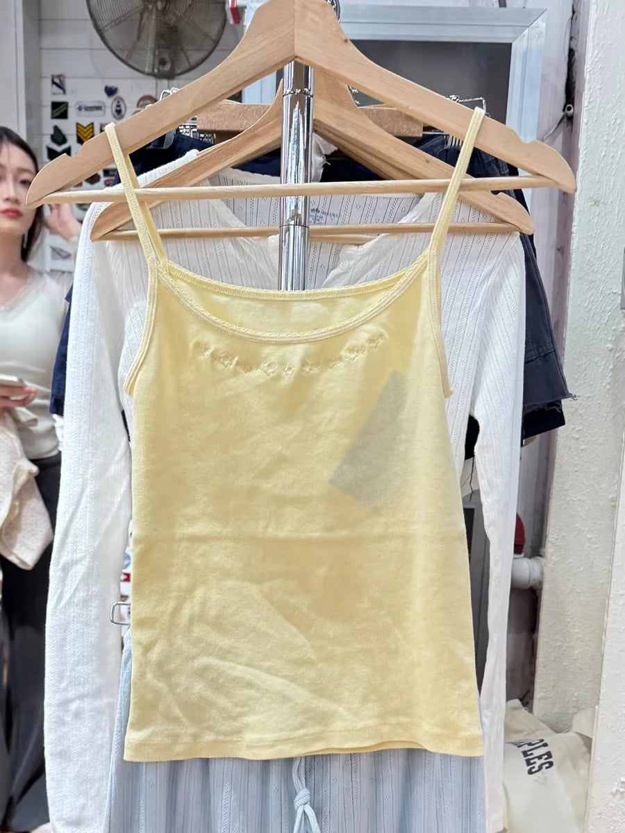 Girls And Cats Embroidered Cami