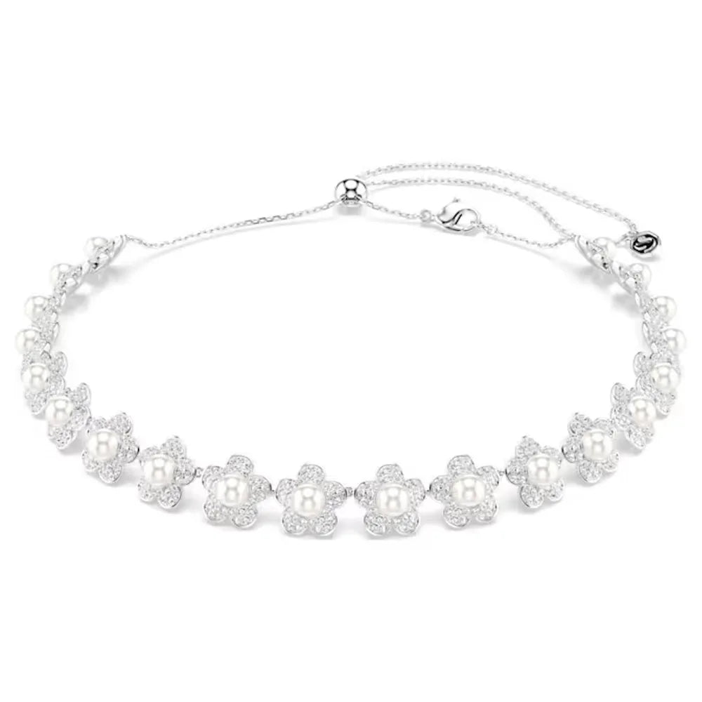 Flower Necklace Bracelet Earring Set