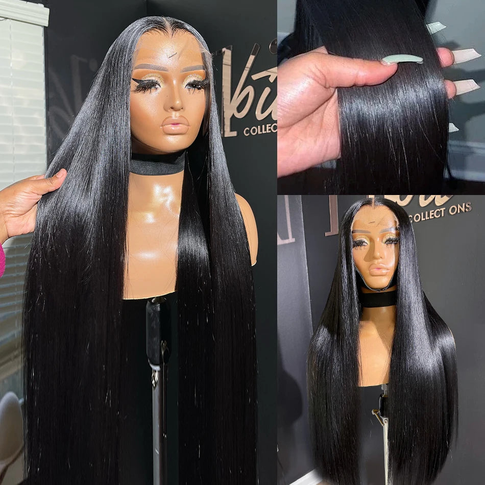 Brazilian HD Transparent Straight Lace Front Wig