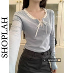 Bow Simple Patchwork Tee