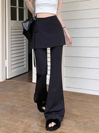 Black High Waist Flared Pants