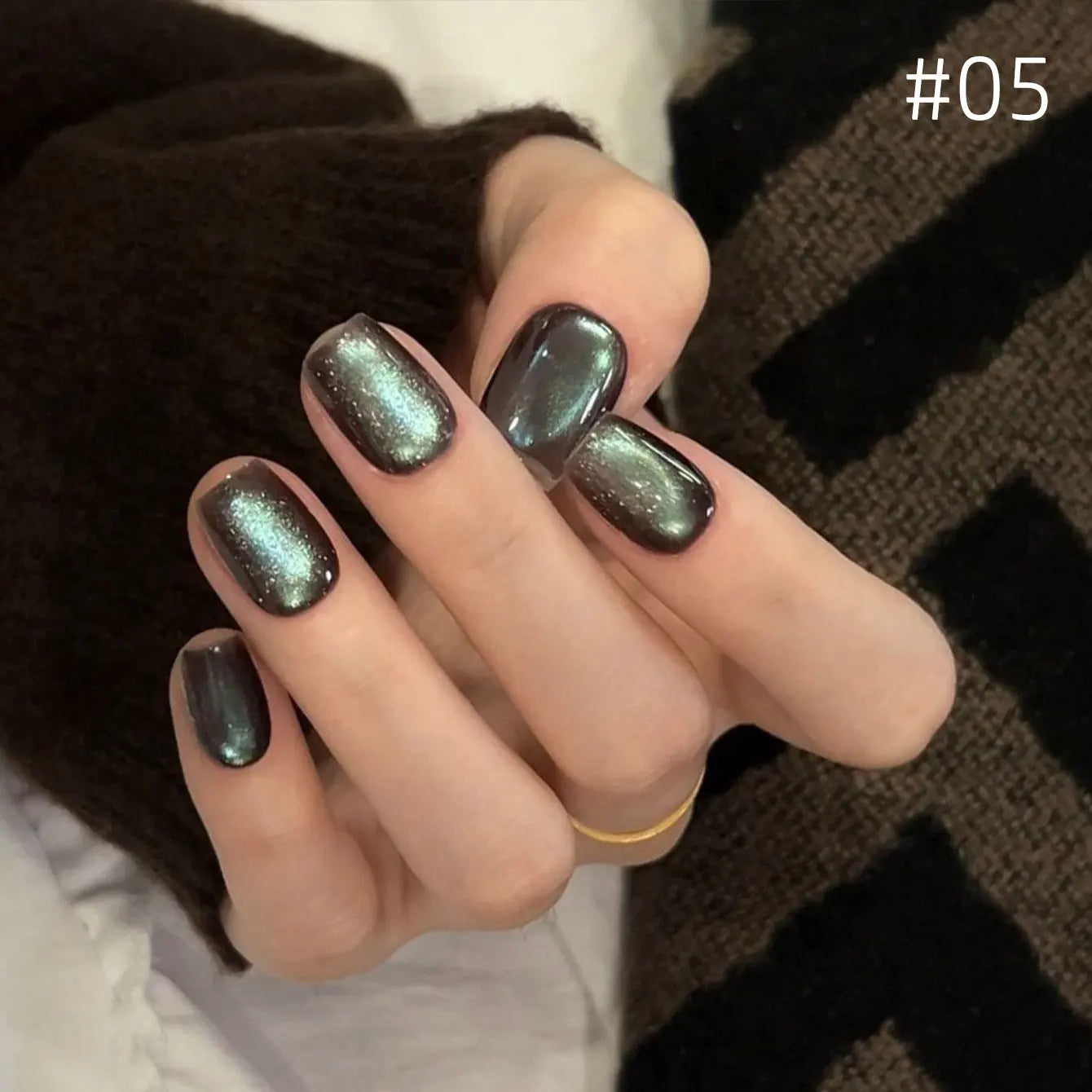 12ml 1-21pcs Brown Gold Cat Eye Gel Nail Polish