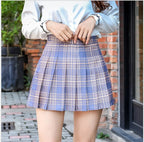 Pleated Plaid Skirt