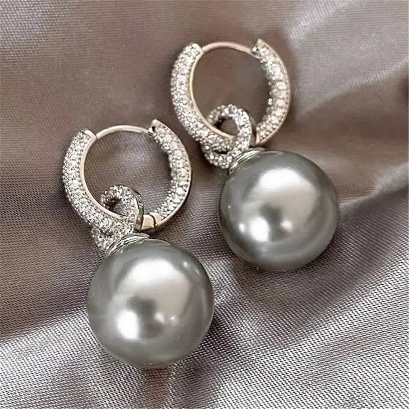 925 Sterling Silver Elegant Cubic Zirconia Drop Earrings