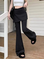 Black High Waist Flared Pants