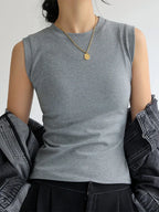 Round Neck Basic Sleeveless Tank