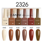 CANNI Nail Gel Polish Set Upgraded HEMA FREE Summer Nails Smooth Texture Ultra Gloss Top Coat Pigmented Gel Soak off UV LED Gel