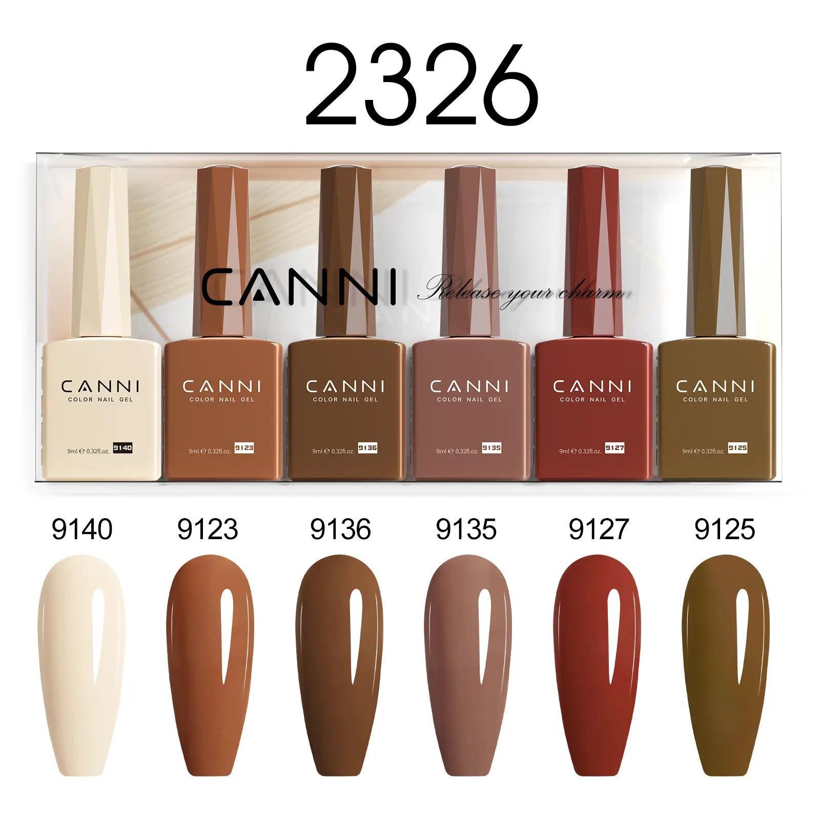 CANNI Nail Gel Polish Set Upgraded HEMA FREE Summer Nails Smooth Texture Ultra Gloss Top Coat Pigmented Gel Soak off UV LED Gel