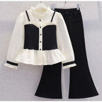 Shirt + Flared Pants Set