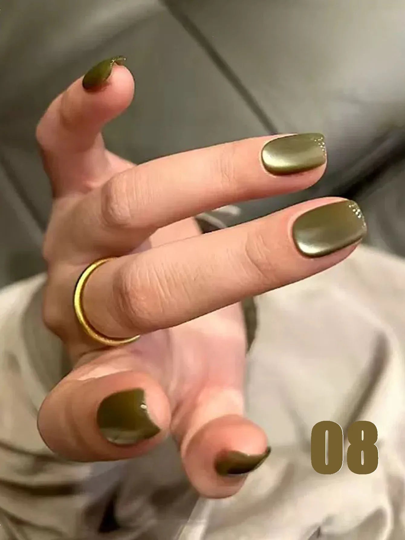 12ml 1-21pcs Brown Gold Cat Eye Gel Nail Polish