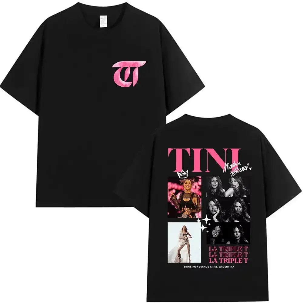 Hip Pop Tees Singer TINI STOESSEL Futtura Tour New Album Graphic T-shirts Fashion Harajuku Short Sleeve Cotton Casual Streetwear