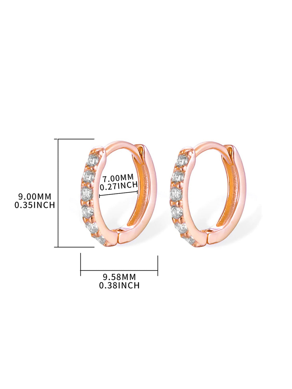 925 Sterling Silver Round Hoop Earrings