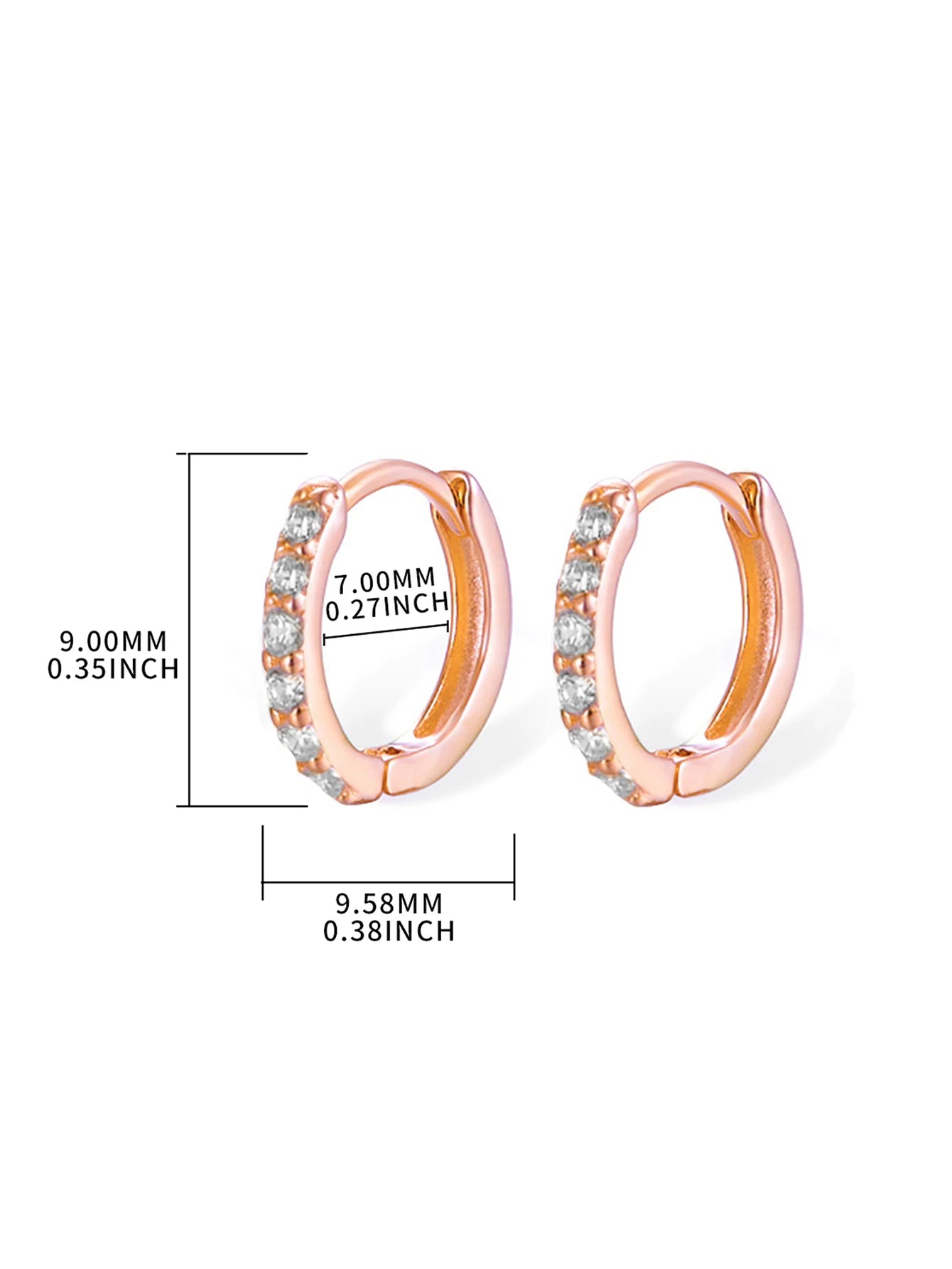 925 Sterling Silver Round Hoop Earrings
