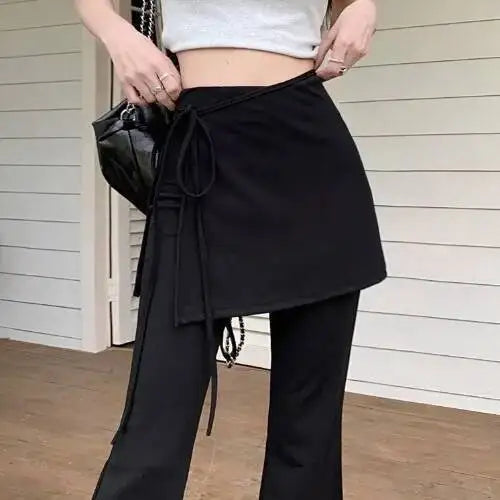 Black High Waist Flared Pants