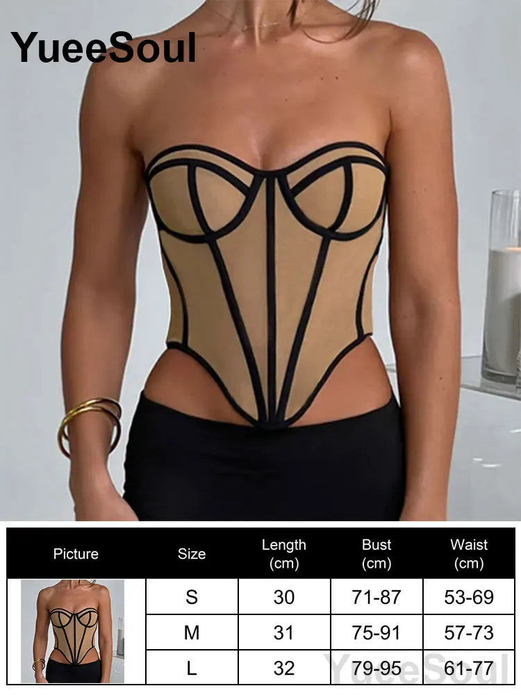 Strapless Corset Bustier Top