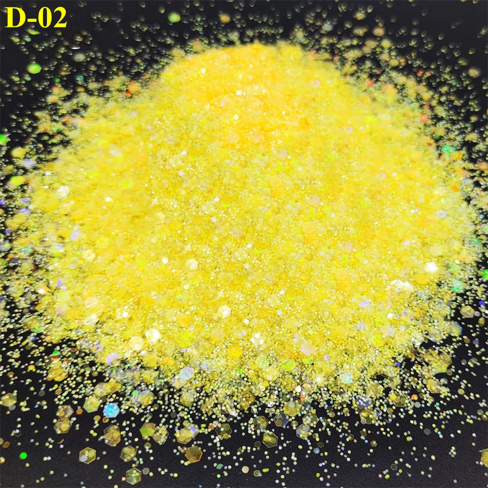 1KG Wholesale Mixed Size Holographic Nails Sequins Manicure Glitter Flakes Paillettes Nail Art Decorations Body/Face Glitter