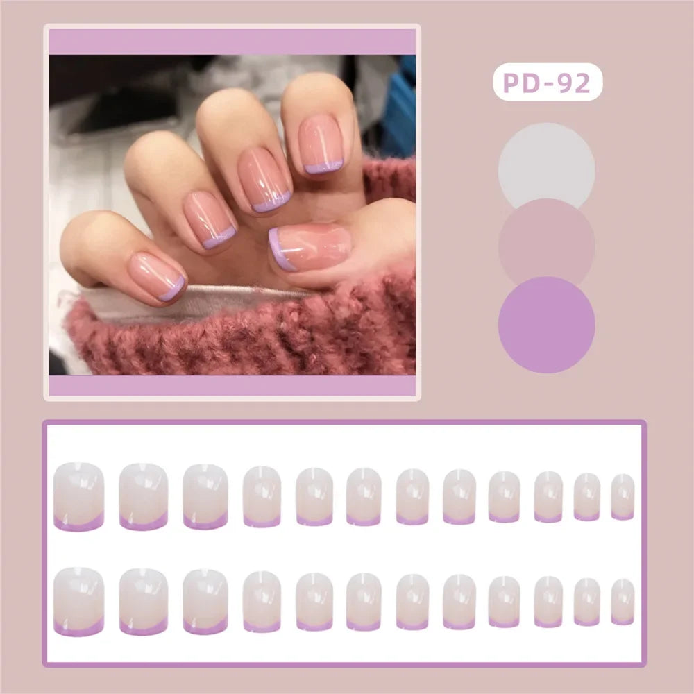 24P Rainbow Fake Nail