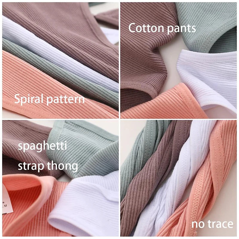 FINETOO 5PCS/Set Sexy G-string S-XL Cotton Girls Panties Women's Pantys Female Underpant Ladies Thong Lingerie Bikini Underwear