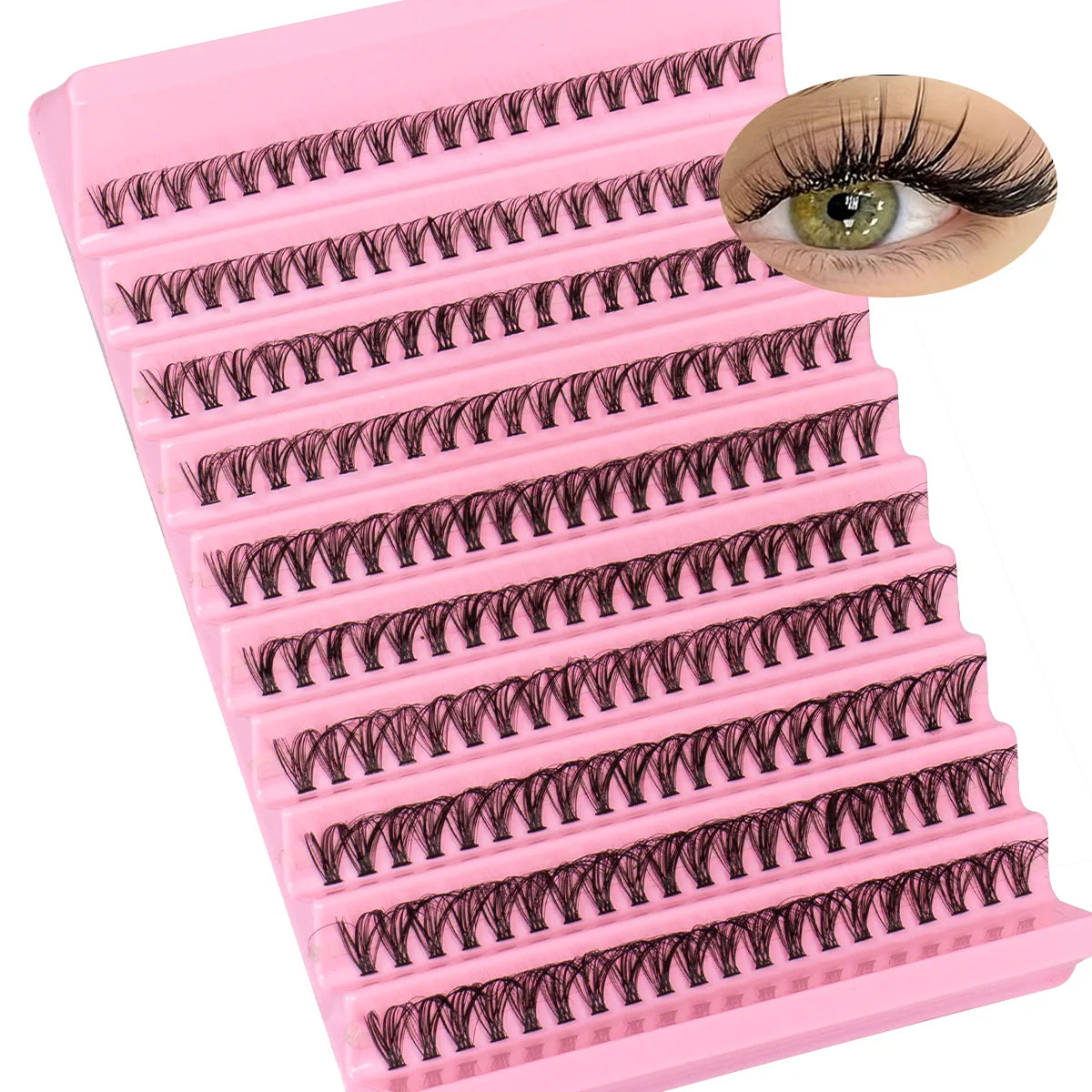 DIY Natural Cluster Lashes Manga Lashes Soft Wispy Individual Cluster Eyelashes Extension Makeup