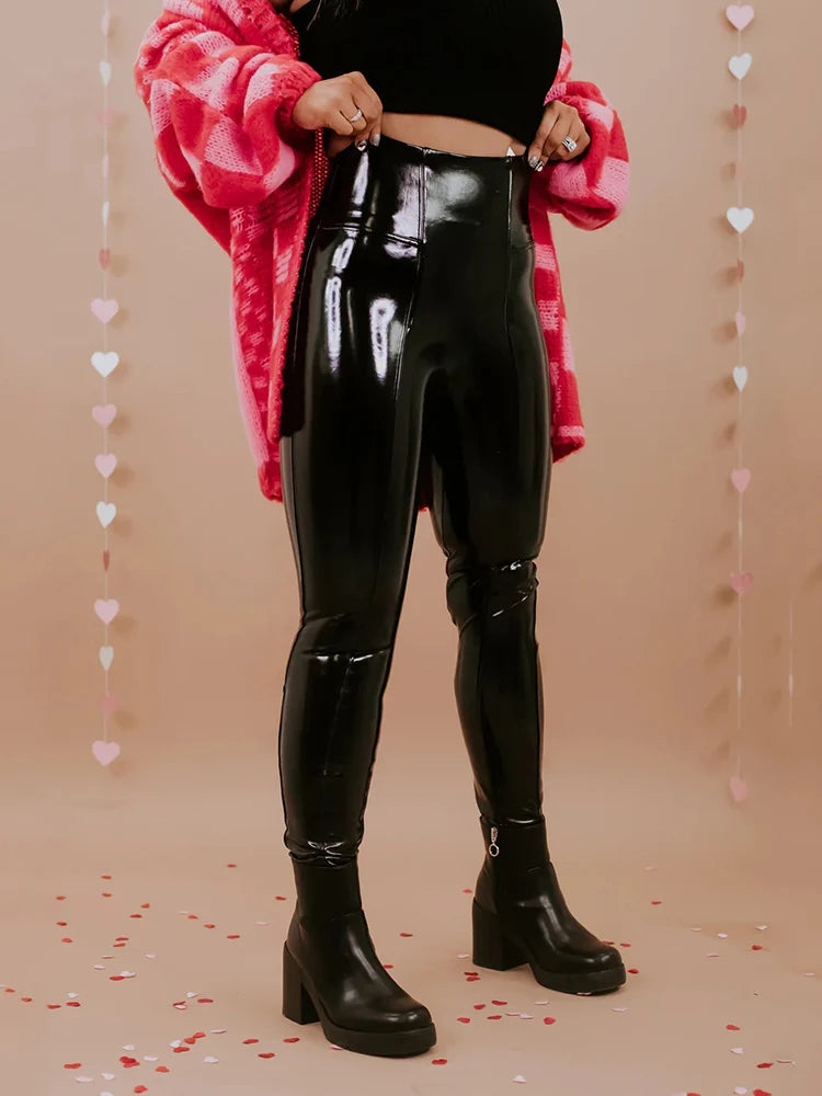 Faux Latex Pants