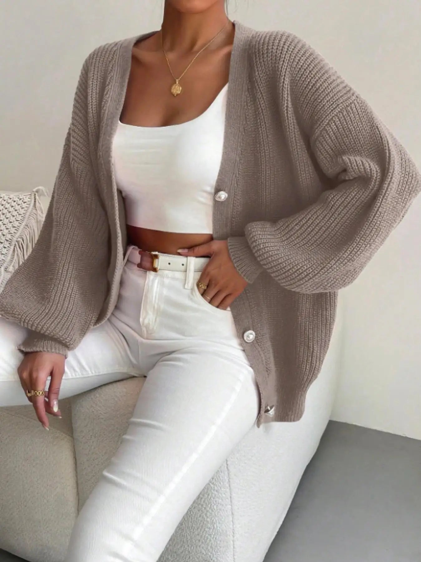 Oversized Chunky Knit Cardigan