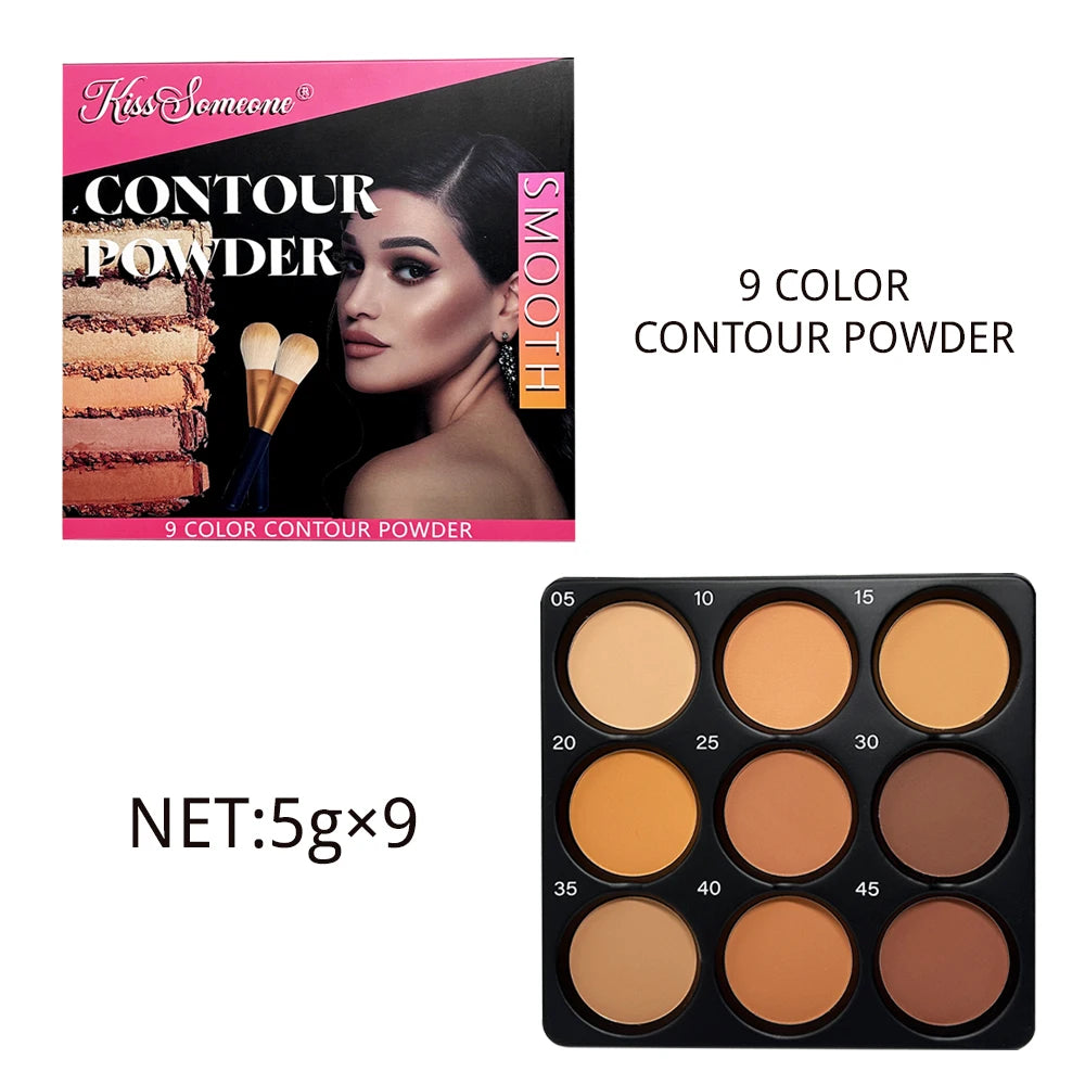 9 Color Powder Contour Palette